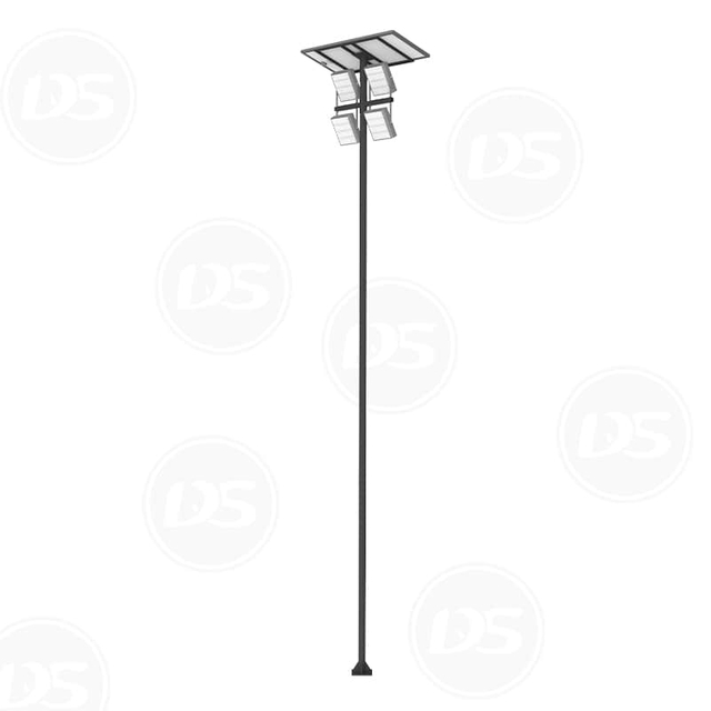 Solar Powered Street Light with 4 LED Floodlights