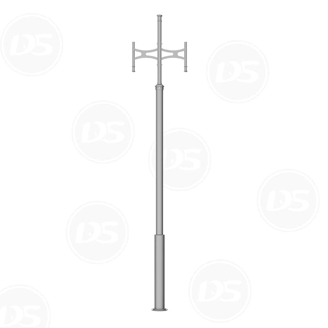 Double Arms Steel Pole for Garden Lights