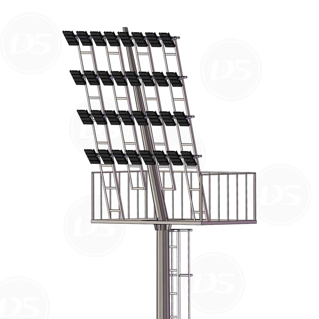 16-40M High Mast Light with Safety Cage Ladder And Platform