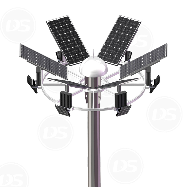 Solar Powered High Mast LED Flood Light
