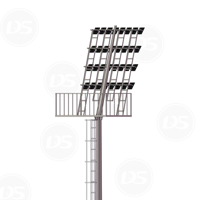 16-40M High Mast Light with Safety Cage Ladder And Platform