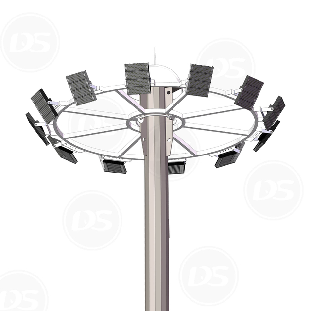 16-40M High Mast Light with Automatic Lifting System