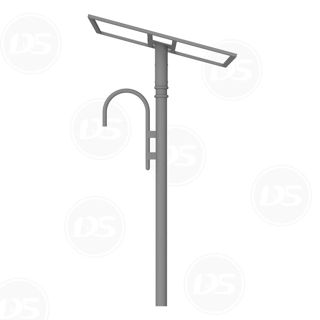 Single Arm Solar Garden Light Pole