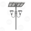 Solar Powered Double Arms Garden Light
