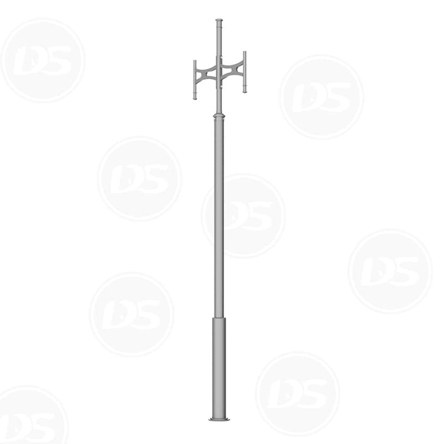 Double Arms Steel Pole for Garden Lights