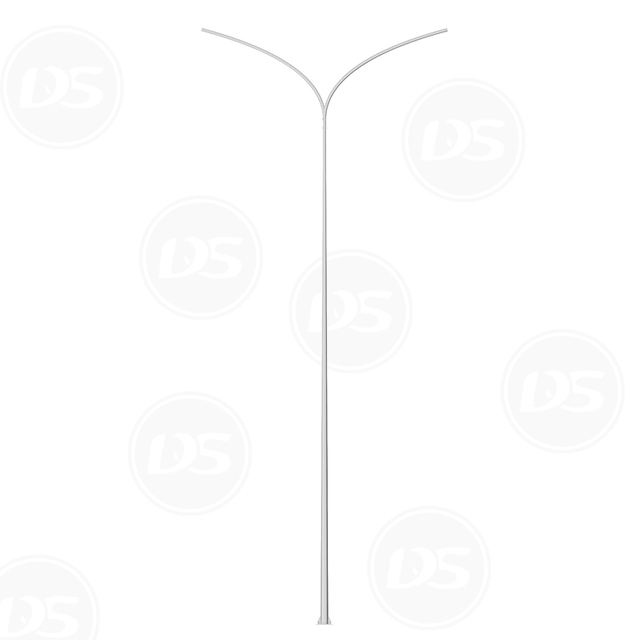 Street Light Pole with Double Slip-on Bending Arms