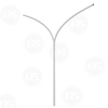 Street Light Pole with Double Slip-on Bending Arms