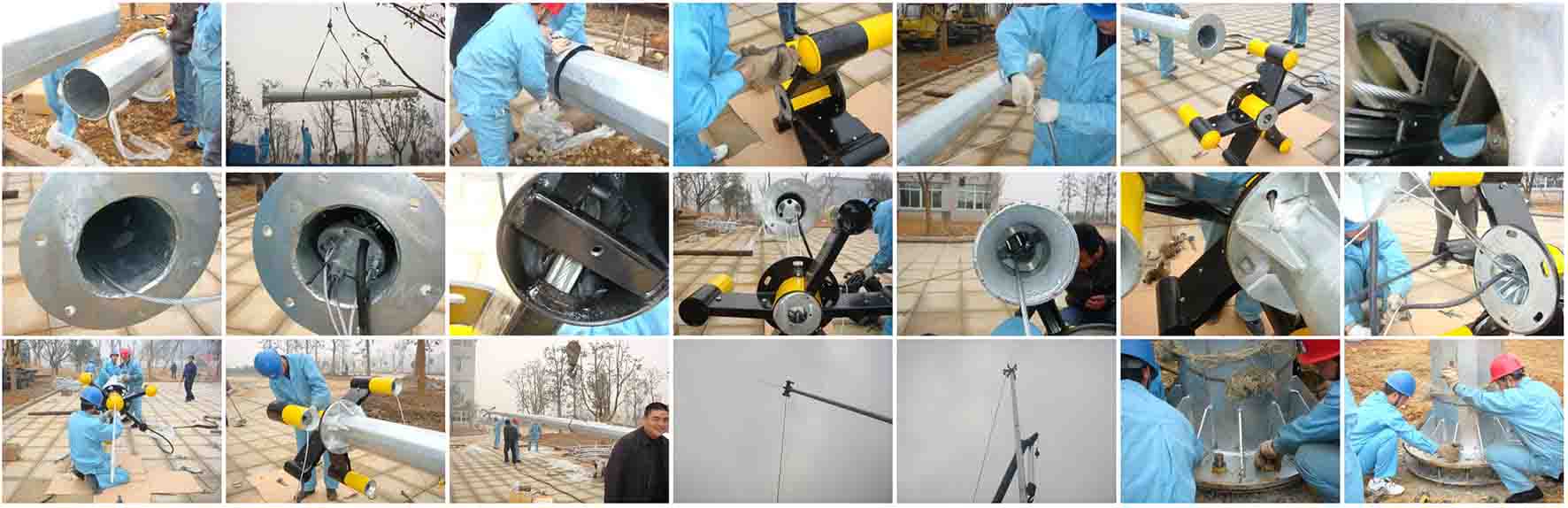 DS-HMP2 15M-20M-25M-30M Hot Dip Galvanized Iron High Mast Lighting Pole (8)