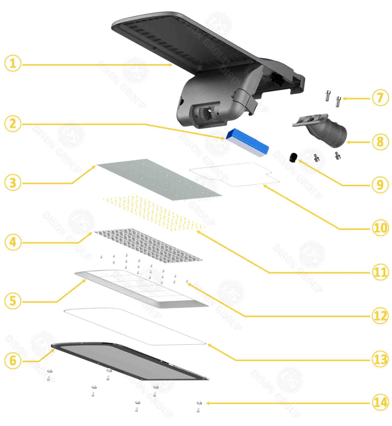 DS-AIT4 All in Two Integrated Solar Powered LED Ligth for Street with Manufacturer Price(20W-30W-40W-50W) (2)