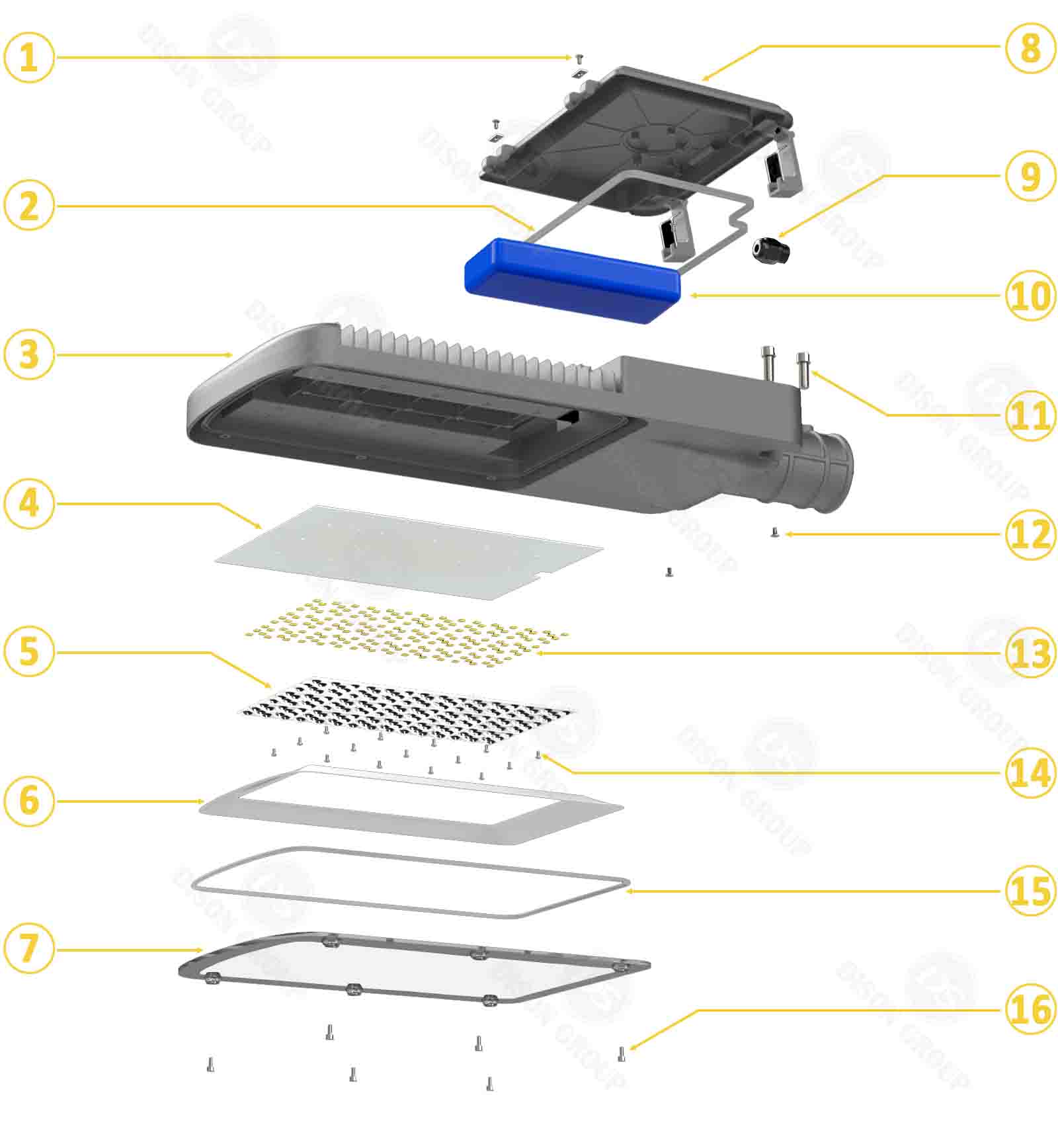 DS-AIT5 Integrated All in Two Solar LED Street Light with Pole And Battery for Road Lighting From China Factory (10W-20W-30W-40W) (2)