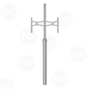 Double Arms Steel Pole for Garden Lights