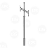 Double Arms Steel Pole for Garden Lights