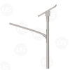 Solar Street Light Pole with Adjustable PV Bracket 