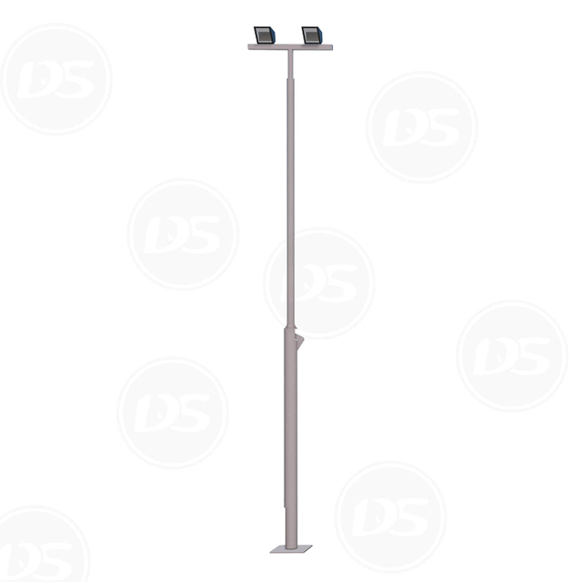 DS-SAP6 HingEd Street Pole mo nga rama o te waipuke i waenga i nga awa, i rewa te wera i te taha o te pou rama Gight Street 