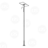 Single Arm Solar Garden Light Pole 