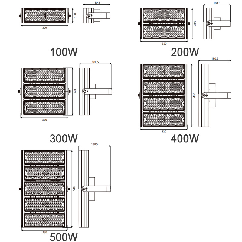 DS-FLD01 IP65 outdoor LED flood light, LED floodlight for high mast light, LED security lights（100W-200W-300W-400W-500W (2)