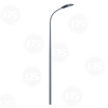 Outdoor Hot Dip Galvanized Tapered Steel Street Pole Lamp Post