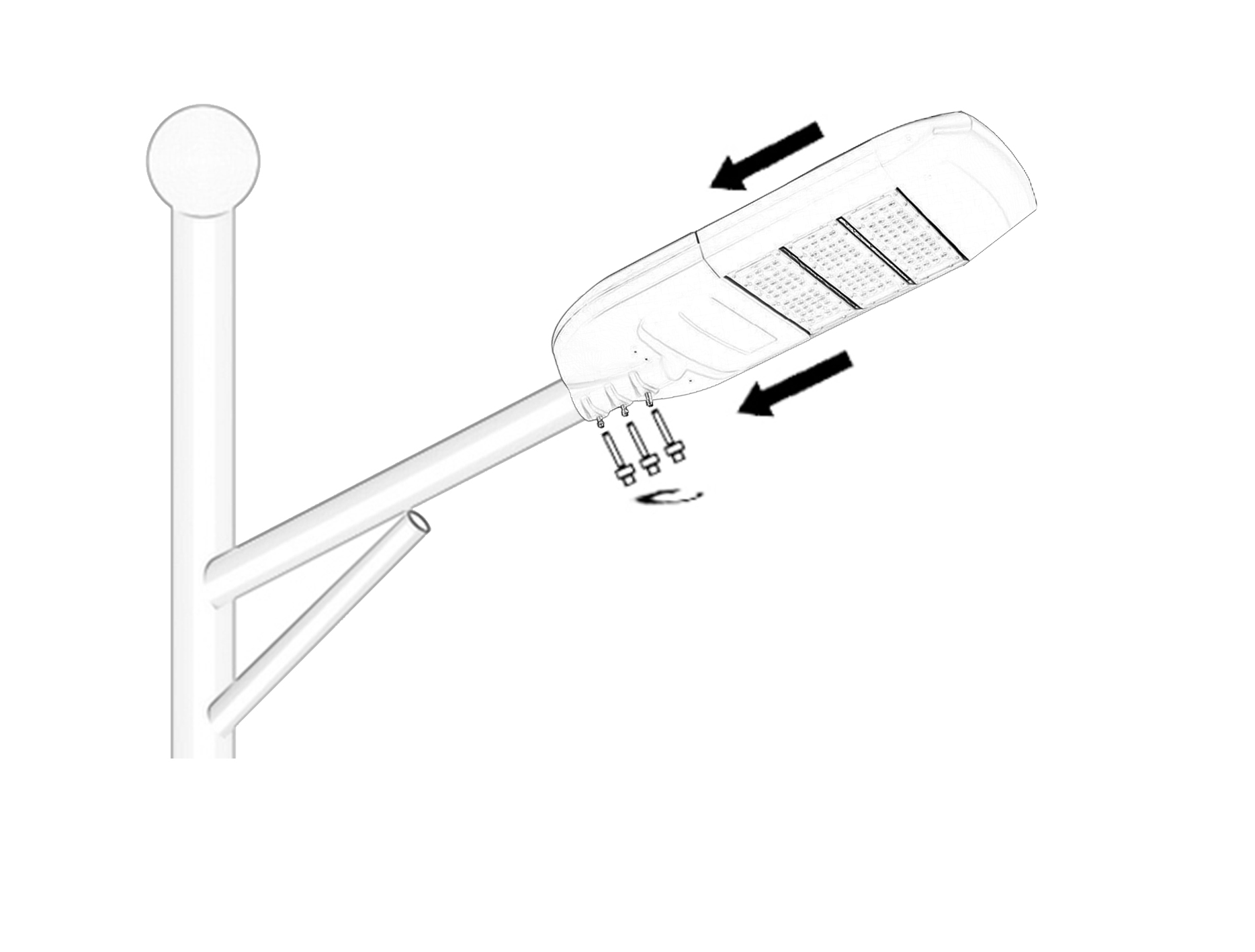 DS-LED03 China IP65 LED street light mounting on pole, parking lot light, security lighting from manufacturer(50W-100W-150W-200W-250W-300W) (4)