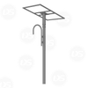 Single Arm Solar Garden Light Pole 