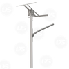 Solar Street Light Pole with Adjustable PV Bracket 