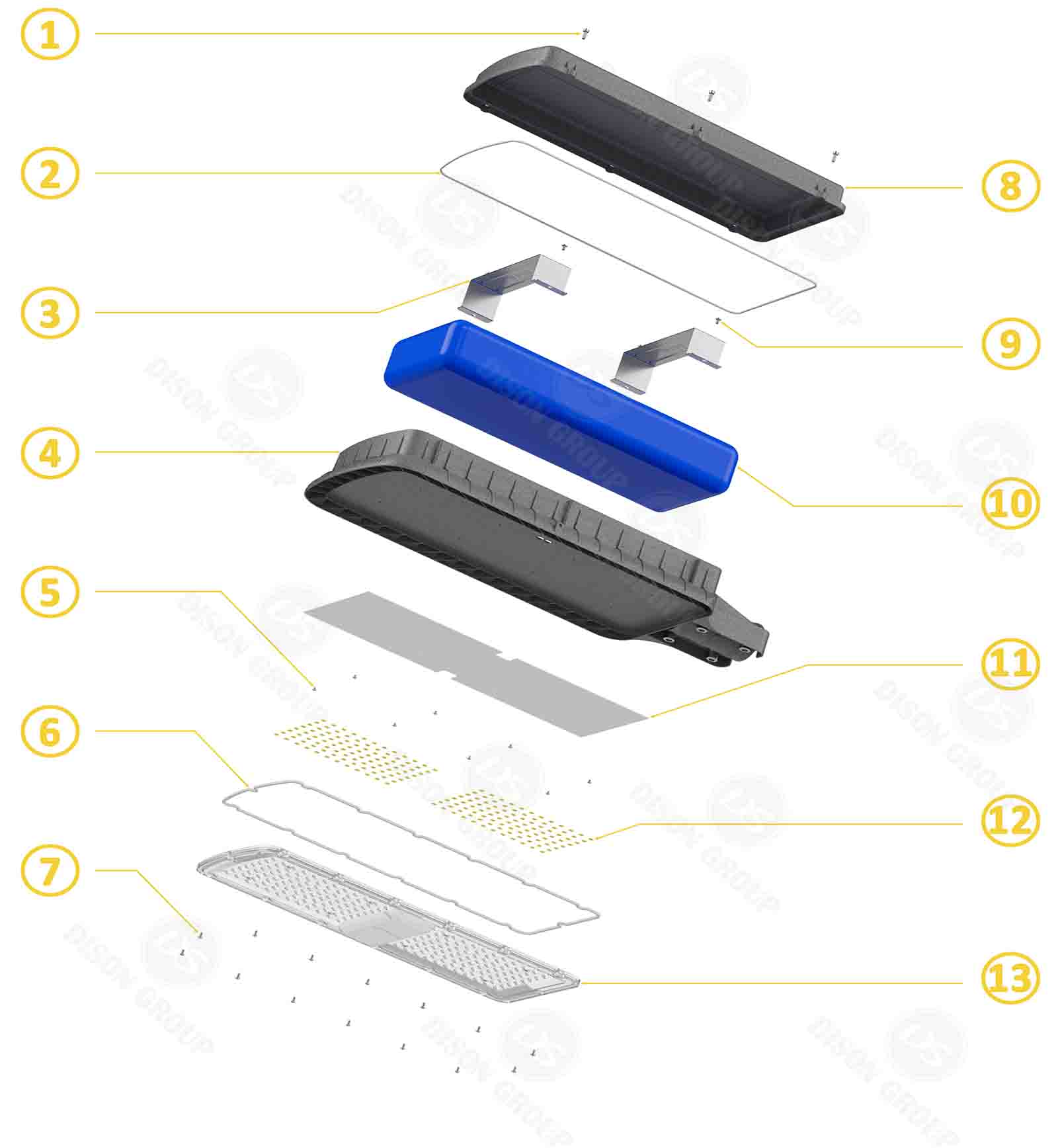DS-AIT1-S All in Two Semi Integrated Solar LED Street Light with Optional Induction Sensor (80W-100W-120W-150W-200W)-1
