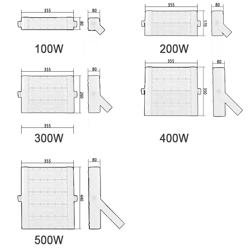 DS-FLD02 High brightness, energy-saving, waterproof and dustproof outdoor LED floodlight - suitable for sports stadiums, landscape lighting and other fields(1)