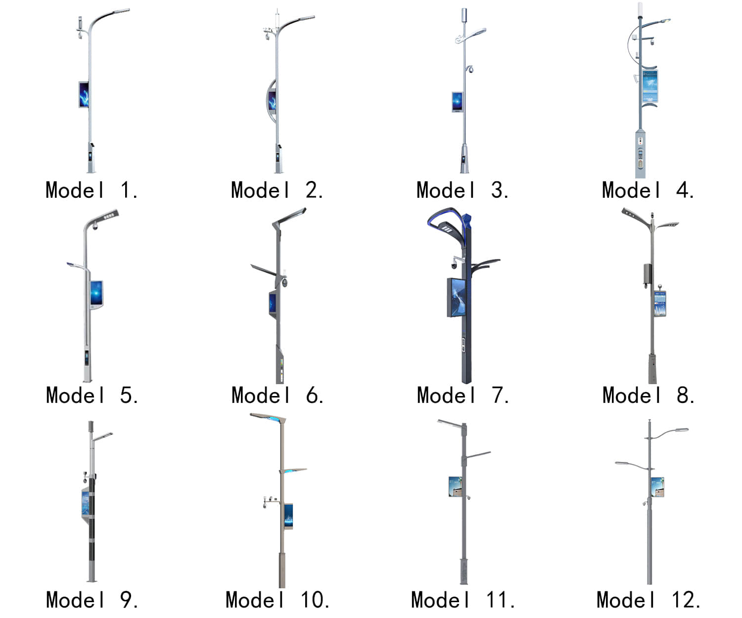 DS-SSL1 Intelligent Electric Smart LED Street Light System for Smart City with Pole (4)