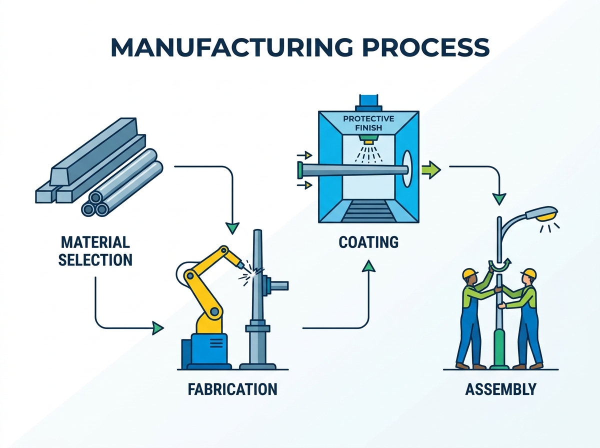 street light pole manufacturing and installation